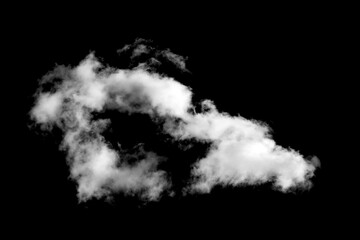 Poster - white cumulus cloud isolated on black background