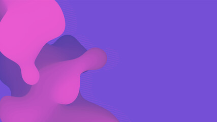 Aufkleber - Liquid violet metaball organic structure. The liquid viscous droplets with gradient color on a light background. Fluid abstract futuristic shapes. Vector illustration.