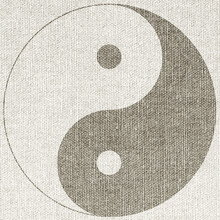 Zeichen Symbol Yin Yang Leinwand Konzept