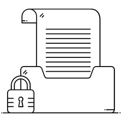 Poster - 
Editable icon of data confidentiality, private folder
