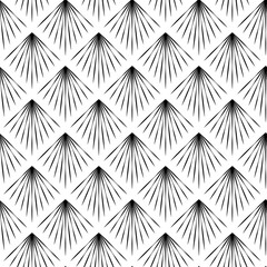 Seamless monochrome line pattern. Simple art doodling ornament.