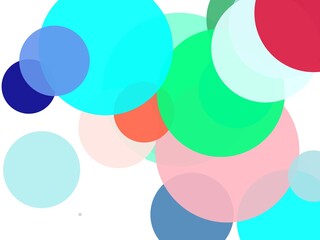 Abstract pink grey green blue red white circles illustration bac