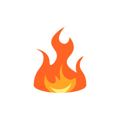 Wall Mural - simple vector flame icon in flat style