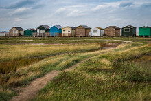 Beach Huts At Seasalter, Kent, England