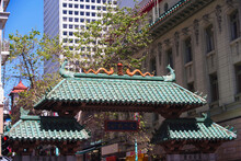 Entrance gate in a city, Chinatown, San Francisco, California, USA