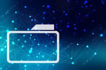 Poster - 2d rendering folder with documents