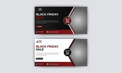 Wall Mural - Flat design black friday banners template