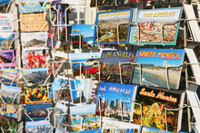 Postcard Stand At A Market Stall, Santa Monica, Los Angeles County, California, USA