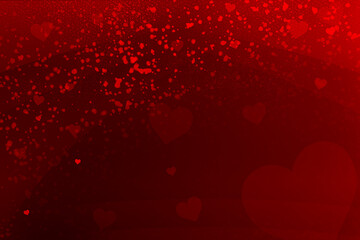 Poster - Red Hearts beautiful texture background with soft red colors. Modern Valentine backdrop concept 