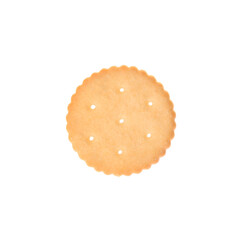 Crispy cracker isolated on white. Delicious snack