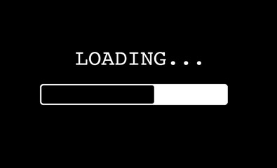 Poster - loading progress bar. black scale.