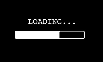 Poster - loading progress bar. black scale.