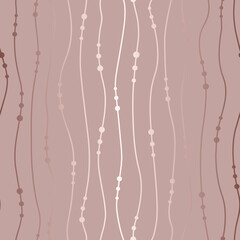 Poster - beautiful seamless pattern. chains pearls. repeating pearl necklace. garlands with balls. elegant de