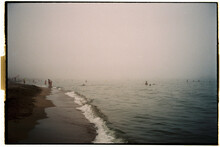 Fog Beach Analogic Photography