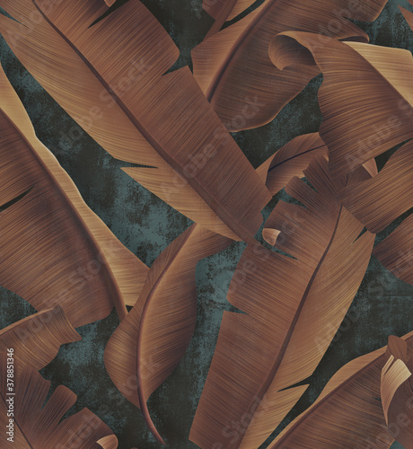 concrete-wallpaper-with-autumn-tree-leaves