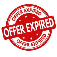 Canvas Print - Offer expired sign or stamp