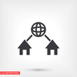 network Vector icon. network Flat Design Flat design icon. network for your use for your purposes and goals 10 eps