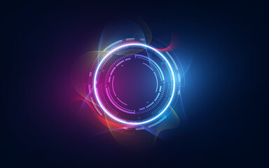 Fototapete - abstract tech futuristic innovative concept background