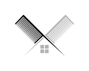 Sticker - Crossed comb with window house