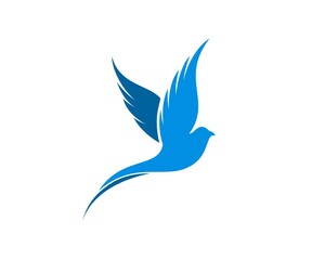 Wall Mural - Luxury blue flying bird