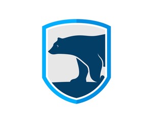 Poster - Shield with walking bear inside