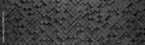 Fotografía Small Black Squares 3D Pattern Background