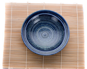 Wall Mural - Japanese black bowl isolated on white background