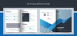Corporate bi fold business brochure design template in a4 format. Premium Vector