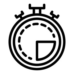 Poster - Referee stopwatch icon. Outline referee stopwatch vector icon for web design isolated on white background