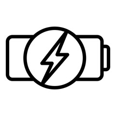 Poster - Quick charge battery icon. Outline quick charge battery vector icon for web design isolated on white background