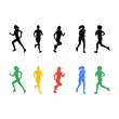 © abahcreativa - Colorful Silhouette of Woman Jogging Outside