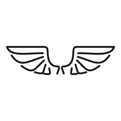 Wall Mural - tribal wings icon. outline tribal wings vector icon for web design isolated on white background