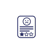 Bad Review Icon On White