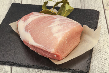 Raw pork meat for cooking