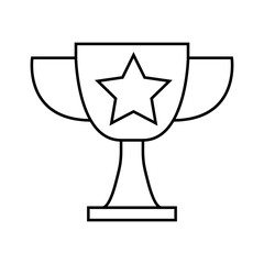 trophy icon vector outline style sign Quality design element.