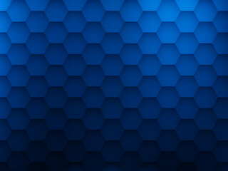 Sticker - Abstract blue geometric background with hexagons. Vector illustratio