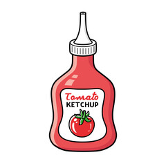 Wall Mural - Tomato ketchup plastic bottle isolated