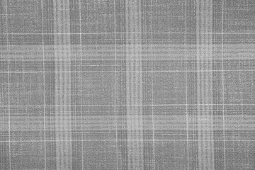 Poster - Gray material texture checkered light gray textured fabric background close-up