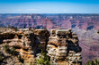 GRAND CANYON, ARIZONA: SEPT 9, 2020: One of the most famous view point overlook the great Grand Canyon in Arizona