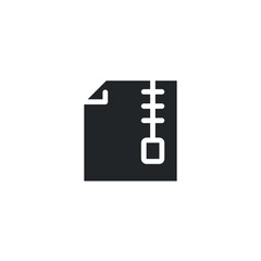 Poster - Archive data, zip file icon. data Compressed document button. extract application solid symbol for logo, web, and mobile application. Vector illustration. Design on white background. EPS 10