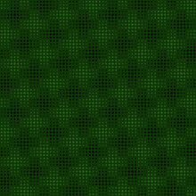 Vector Seamless Pattern. Dotted Technology Repetitive Background. Fabric Swatch. Wrapping Paper. Continuous Print. Geometric Shapes. Design Element For Decor, Apparel, Phone Case, Textile. Green Image