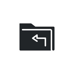 Poster - Direction document with next or upper symbol solid icon. Reload and transfer data. directory storage with left arrow sign. Share folder. Vector illustration. Design on white background. EPS 10