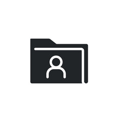 Poster - Documents Profile or User private folder icon. folder with person sign symbol. Privacy confidential  document, Protection personal directory. Vector illustration Design on white background EPS 10