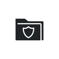 Poster - Secured documents, unlock folder verify icon. Secure file with guard shield. Document protection. confidential information, security documentation. Vector illustration Design on white background EPS10