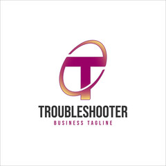 Wall Mural - Troubleshooter - Letter T Logo Template