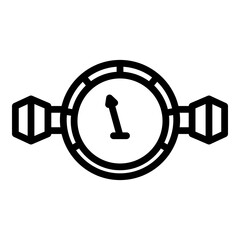 Poster - Manometer icon. Outline manometer vector icon for web design isolated on white background