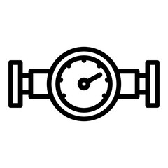 Poster - Manometer water icon. Outline manometer water vector icon for web design isolated on white background