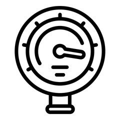 Poster - Manometer pressure icon. Outline manometer pressure vector icon for web design isolated on white background