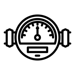 Poster - Manometer meter icon. Outline manometer meter vector icon for web design isolated on white background