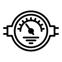 Poster - Manometer control icon. Outline manometer control vector icon for web design isolated on white background
